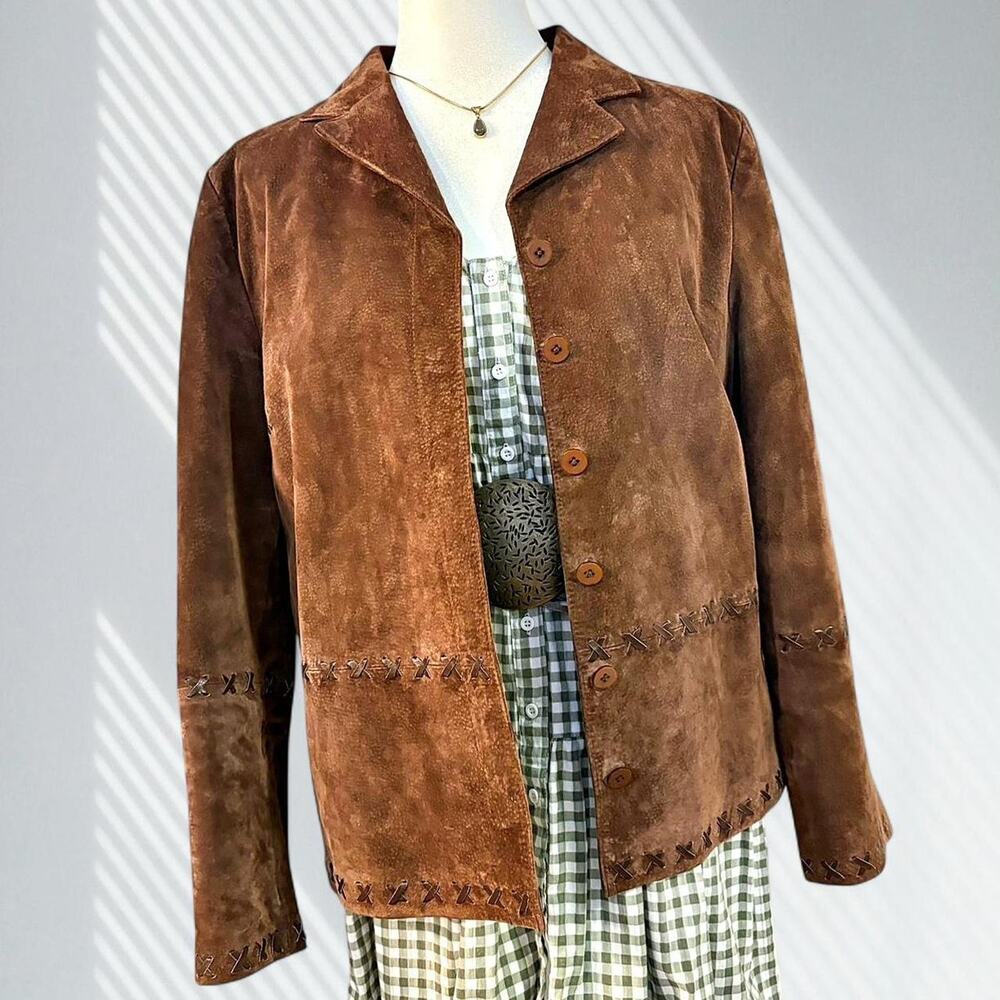 Vintage August Silk Genuine Suede Jacket